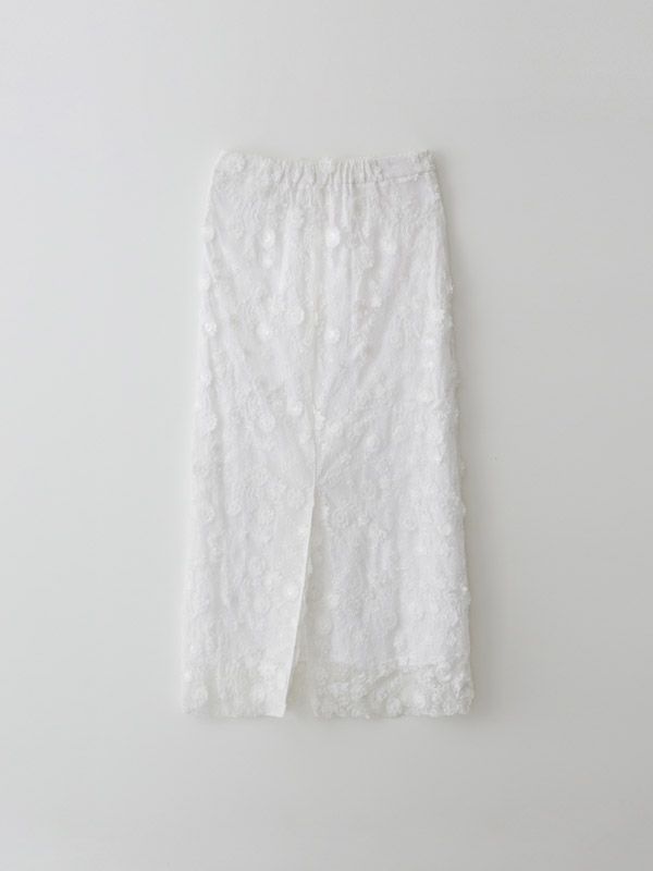 アップリケレーススカート（ホワイト） | MA JOURNEE | HANA(ハナ) #2