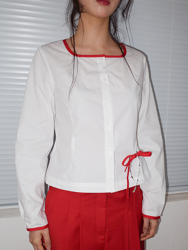 ユーネックシャツ（ホワイト） | ONSKA | HANA(ハナ) #12