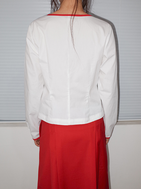 ユーネックシャツ（ホワイト） | ONSKA | HANA(ハナ) #13