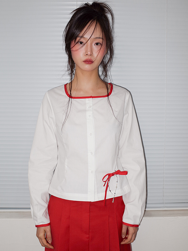 ユーネックシャツ（ホワイト） | ONSKA | HANA(ハナ) #10